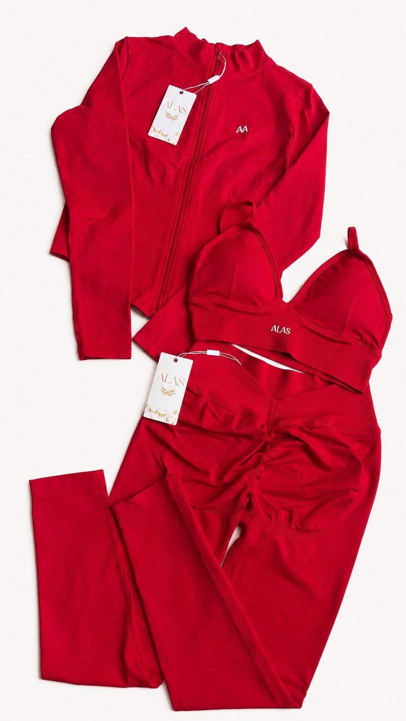 Set deportivo rojo de tres piezas de ALAS